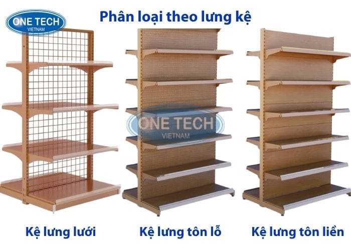 Phân loại theo lưng kệ